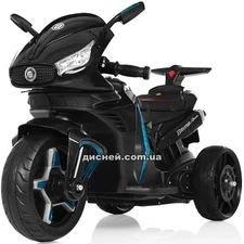 Детский мотоцикл M 3965 EL-2 Mercedes, кожаное сиденье, черный